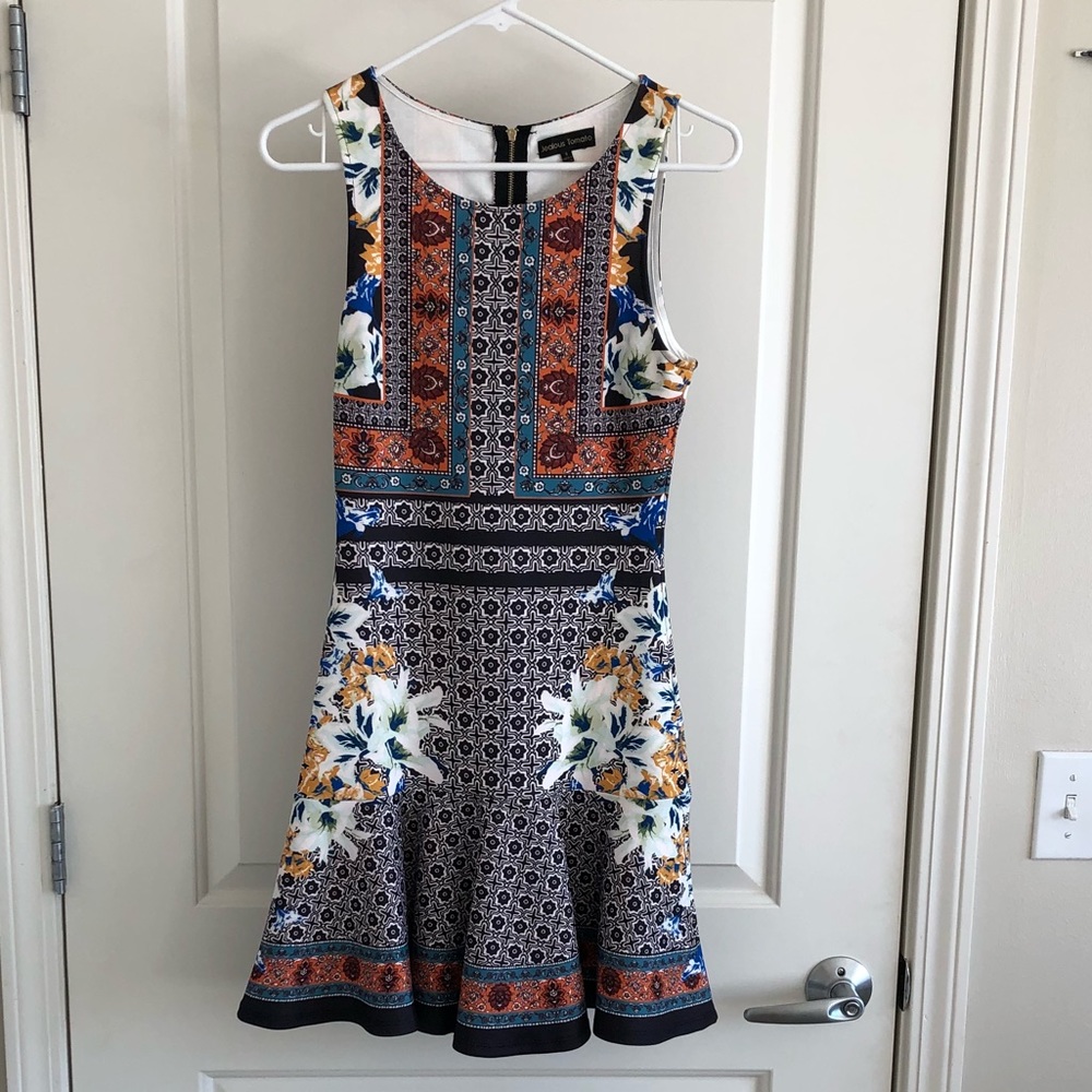 Boho patterned day/cocktail dress